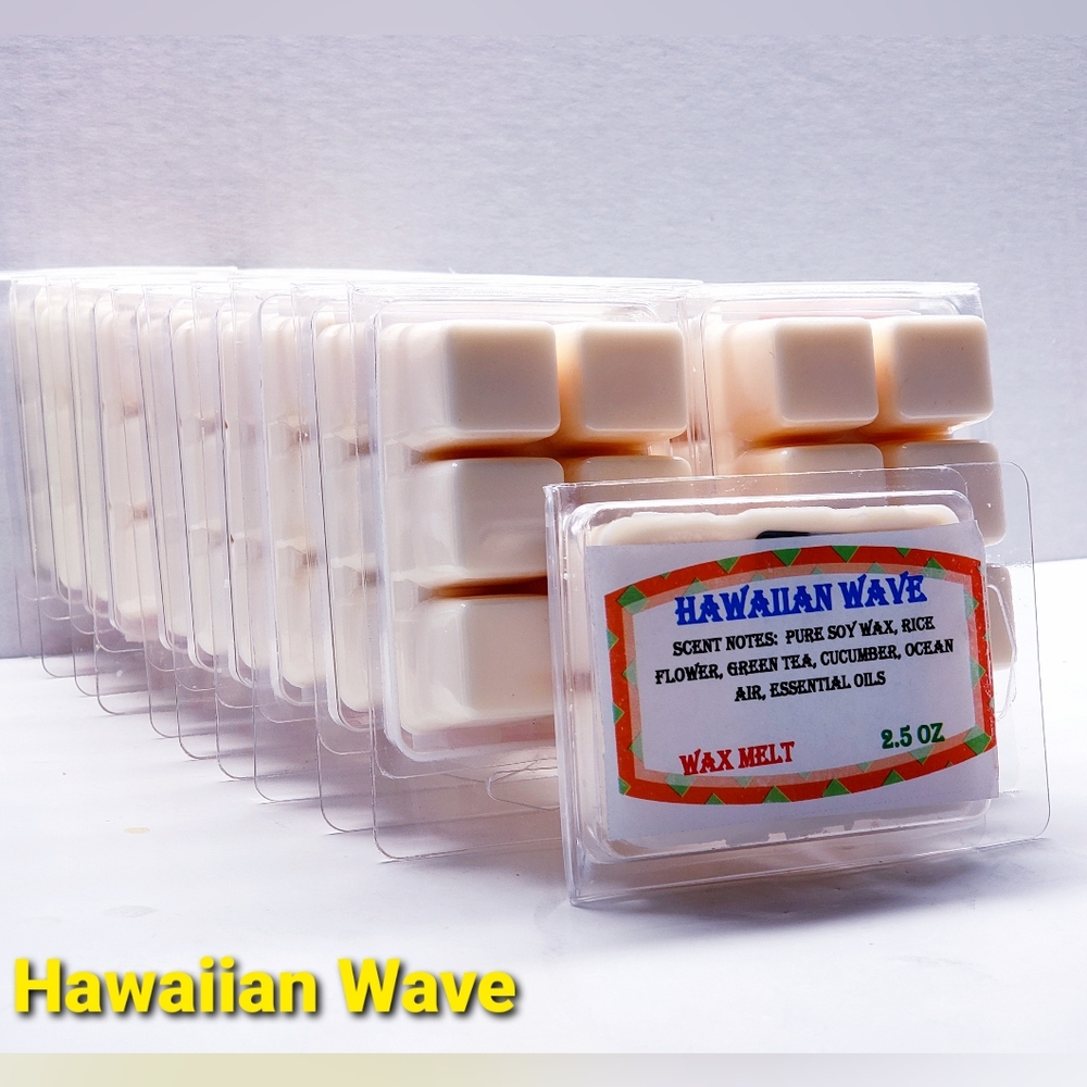 HAWAIIAN WAVE Pure Soy Wax Melt, Highly Scented, 2.5 oz-$8 per pack
